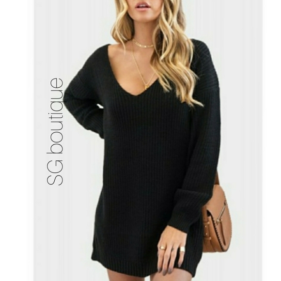 🆕⭐ "Hamptons"  black oversized sweater - Picture 5 of 6